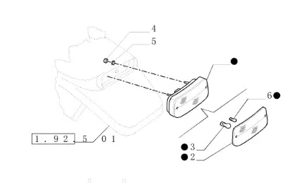 87357816 - Линза фары красн./янтарн. зад. прав. TGT8./Mg., TJT9./St.